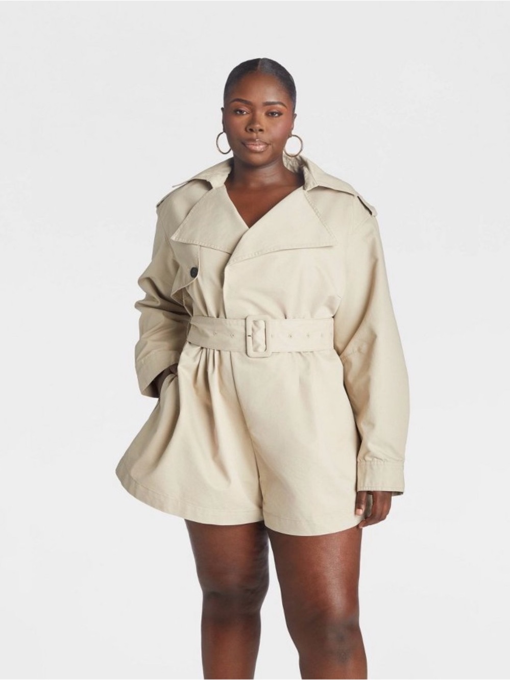 KBB by KAHLANA x TARGET Women 'The Trench Romper' - Khaki 1X NWT